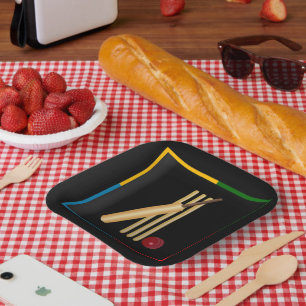 Assiettes En Carton Le cricket, l'osier, la chauve-souris et le ballon