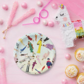 Assiettes En Carton Le cru d'amusement habille le motif d'illustration (Fête)