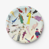 Assiettes En Carton Le cru d'amusement habille le motif d'illustration (Devant)