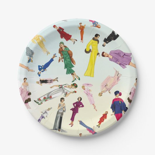 Assiettes En Carton Le cru d'amusement habille le motif d'illustration (Devant)