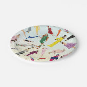 Assiettes En Carton Le cru d'amusement habille le motif d'illustration (Angle)