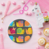 Assiettes En Carton Le design des petits escargots (Fête)