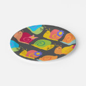 Assiettes En Carton Le design des petits escargots (Angle)