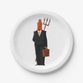 Assiettes En Carton Le Diable En Costume (Devant)
