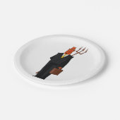Assiettes En Carton Le Diable En Costume (Angle)