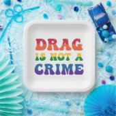 Assiettes En Carton Le Drag N'Est Pas Une Plaque De Papier Criminel (Fête)