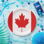 Assiettes En Carton Le drapeau de la Feuille d'érable du Canada (Fête)