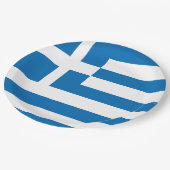 Assiettes En Carton Le drapeau national de la Grèce (Angle)