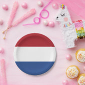 Assiettes En Carton Le drapeau Pays-Bas (néerlandais) (Fête)