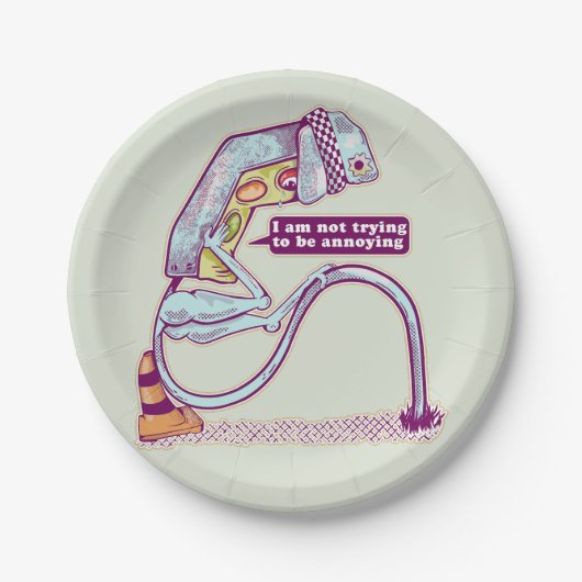 Assiettes En Carton Le feu de circulation a l'air triste (Devant)