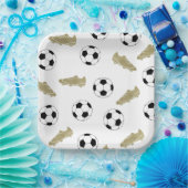 Assiettes En Carton Le Football Classique Nettoie Les Ventilateurs De (Fête)