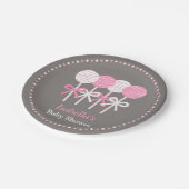 Assiettes En Carton Le gâteau rose moderne saute des (Angle)