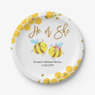 Assiettes En Carton Le genre d'abeille indiquent les plaques à papier