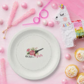 Assiettes En Carton Le genre d'armes à feu ou de roses indiquent le (Fête)
