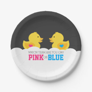 Assiettes En Carton Le genre rose ou bleu mignon en caoutchouc