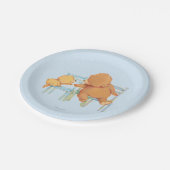 Assiettes En Carton Le grand ours Brown aide peu ours jaune (Angle)