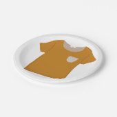 Assiettes En Carton Le haut orange (Angle)