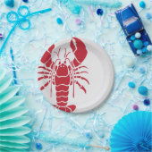 Assiettes En Carton Le homard font la plaque à papier (Fête)