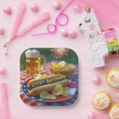 Assiettes En Carton Le Hot Dog américain du 250e anniversaire (Fête)