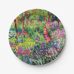 Assiettes En Carton Le jardin d'Iris à Giverny par Claude Monet