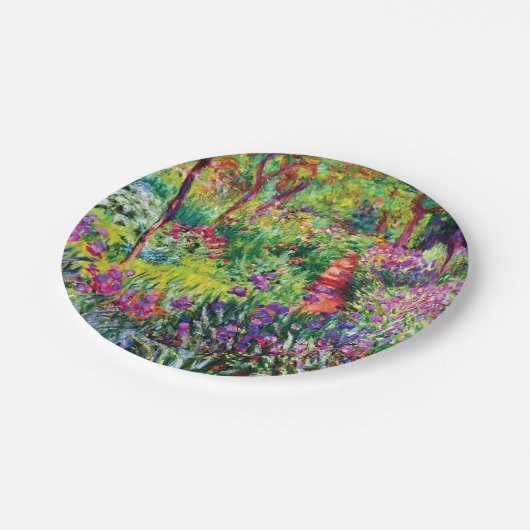 Assiettes En Carton Le jardin d'Iris à Giverny par Claude Monet (Angle)