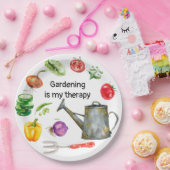 Assiettes En Carton Le jardinage est mon traitement légumes arroser po (Fête)
