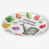 Assiettes En Carton Le jardinage est mon traitement légumes arroser po (Angle)
