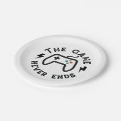 Assiettes En Carton Le jeu ne se termine jamais (Angle)