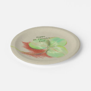 Assiettes En Carton Le jour de St Patrick de dessin en pastel de