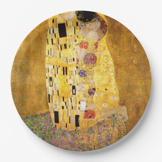 Assiettes En Carton Le Kiss Gustav Klimt (Devant)