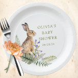 Assiettes En Carton Le lapin classique de la nature<br><div class="desc">Présentant notre design de baby shower adorable, parfait pour ajouter une touche de charme boisé à votre événement spécial. Ces assiettes personnalisées présentent un design classique de lapin lapin lapin, capturant l'essence de la nature et créant une atmosphère fantaisiste. Visitez notre boutique pour voir toute notre collection de délices naturels...</div>