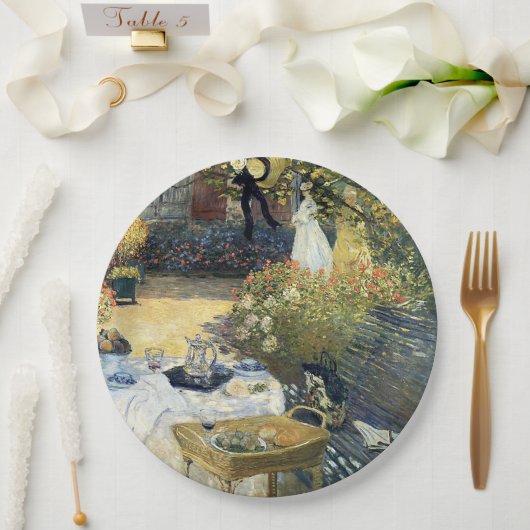 Assiettes En Carton Le Luncheon Claude Monet (Mariage)