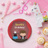 Assiettes En Carton Le magicien mignon badine les approvisionnements (Fête)