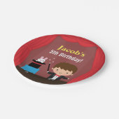 Assiettes En Carton Le magicien mignon badine les approvisionnements (Angle)