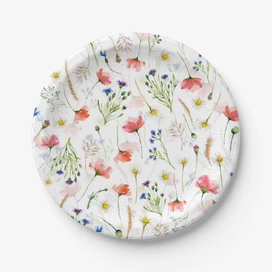 Assiettes En Carton Le Meadow Fleur sauvage scandinave (Devant)