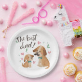 Assiettes En Carton Le meilleur chien papa (Fête)
