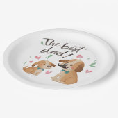 Assiettes En Carton Le meilleur chien papa (Angle)