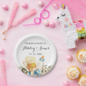 Assiettes En Carton Le mignon bébé garçon brasse le Baby shower des Ch (Fête)