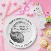 Assiettes En Carton Le monde est votre huître (Fête)