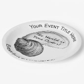 Assiettes En Carton Le monde est votre huître (Angle)