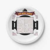 Assiettes En Carton Le mot de partie de BBQ d'original et d'amusement (Devant)