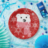 Assiettes En Carton Le museau d'un ours polaire, Noël (Fête)