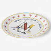 Assiettes En Carton Le néoplasticisme est un monogramme élégant. Lettr (Angle)