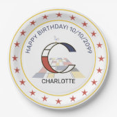 Assiettes En Carton Le néoplasticisme est un monogramme élégant. Lettr (Devant)