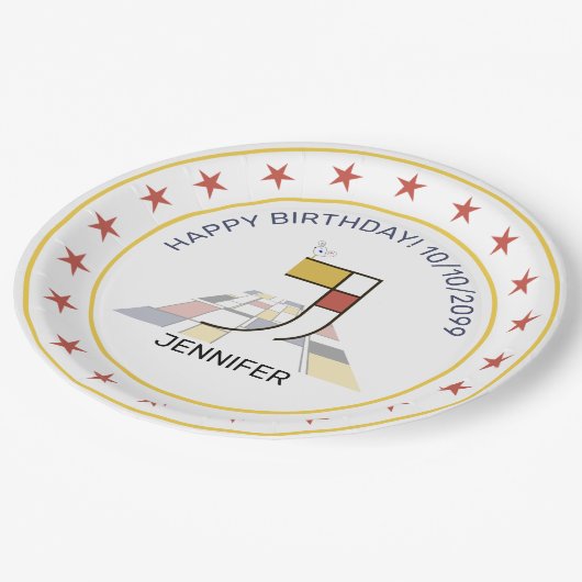 Assiettes En Carton Le néoplasticisme est un monogramme élégant. Lettr (Angle)