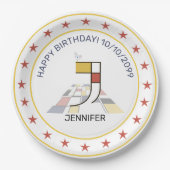 Assiettes En Carton Le néoplasticisme est un monogramme élégant. Lettr (Devant)