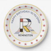 Assiettes En Carton Le néoplasticisme est un monogramme élégant. Lettr (Devant)