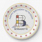 Assiettes En Carton Le néoplasticisme est un monogramme élégant. Lettr (Devant)