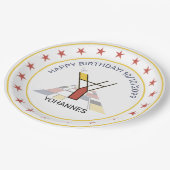 Assiettes En Carton Le néoplasticisme est un monogramme élégant. Lettr (Angle)