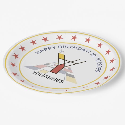 Assiettes En Carton Le néoplasticisme est un monogramme élégant. Lettr (Angle)